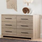 South Shore Primo 6 Drawer Dresser Wood in Brown/Gray | 31.13 H x 51.25 W x 19 D in | Wayfair 11311