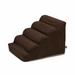 Snoozer Pet Products Scalloped 3 Step Pet Stair Fabric in Brown | 14 H x 21 W x 20 D in | Wayfair 60693