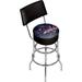 Trademark Global NHL Watermark 31" Swivel Bar Stool Plastic/Acrylic/Metal in Gray | 41.75 H x 20 W x 20 D in | Wayfair NHL1100-WC-WM