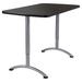 Symple Stuff Height Adjustable Standing Desk Wood/Metal in Gray/Black | 60 W x 30 D in | Wayfair SYPL2765 39733275