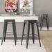 Williston Forge Gaikwad 30" Square Bar Stool Wood/Metal in Gray/Black | 30 H x 18 W x 18 D in | Wayfair TRNT3504 43881942