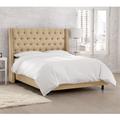 Skyline Furniture Tessa Standard Bed Upholstered/Linen in Black/Brown | 56 H x 68 W x 85 D in | Wayfair 122NBBED-BRLNNSND