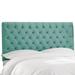 Willa Arlo™ Interiors Deeanna Velvet Upholstered Panel Headboard Upholstered in Blue/Brown | 54 H x 78 W x 4 D in | Wayfair WRLO6745 40762601