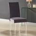 Mercer41 Chalee Modern & Contemporary Armless Dining Chair in Velvet w/ Acrylic Legs Upholstered/Velvet in Gray | 40 H x 18 W x 22 D in | Wayfair