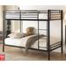 Isabelle & Max™ Broughtonville Twin over Twin Bunk Bed, Metal in Black | 63 H x 41 W x 77.5 D in | Wayfair VVRO6259 34162806