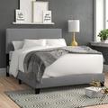 Zipcode Design™ Amesbury Low Profile Standard Bed Upholstered/Polyester in Gray | King | Wayfair ZIPC7338 34831212