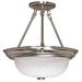 Winston Porter Dahodwala Semi Flush Mount Glass in Gray/White | 14 H x 13.25 W x 11.375 D in | Wayfair WNSP2237 44416743