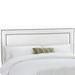 House of Hampton® Danny-Jay Nail Button Border Panel Headboard Upholstered/Cotton in White/Black | 51 H x 74 W x 4 D in | Wayfair WRLO6981 40764330