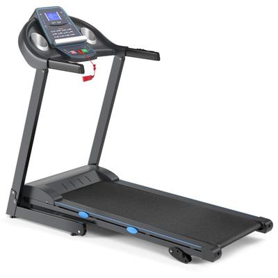 Costway 2.25 HP Folding Electric Motorized Power Treadmill with Blue Backlit LCD Display