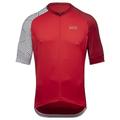 GORE WEAR Men's Cycling Short Sleeve Jersey, C5, Red/White, L