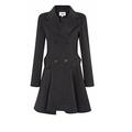 De La Creme - Women's Wool & Cashmere Jacket Ladies Winter Double Breasted Flare Coat Made in England (Charcoal Grey, 8)