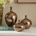 Madison Park Signature Ansen Mirrored Ceramic Decorative Vases 3-piece set Ceramic | 9.84 H x 5.71 W x 5.71 D in | Wayfair MPS167-211