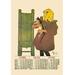 Buyenlarge 'Girl w/ Cat' by Edward Penfield - Unframed Advertisements Print in Brown/Green | 42 H x 28 W x 1.5 D in | Wayfair 0-587-01620-5C2842