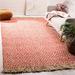 Brown/Pink 72 x 0.38 in Indoor Area Rug - Union Rustic Desalvo Geometric Hand-Woven Jute Fuchsia/Natural Area Rug Jute & Sisal | Wayfair