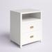 Etta Avenue™ 2 - Drawer Solid Wood Nightstand in White Wood in Brown/Green/White | 27 H x 22 W x 17 D in | Wayfair B09812C899BA4AE1B338707D97E6F499