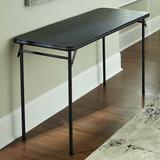 COSCO 20" x 48" Vinyl Top Serving Folding Table Plastic/Acrylic/Metal in Black | 28 H x 48 W x 20 D in | Wayfair 14341BLK1E