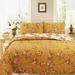 August Grove® Pinegar Reversible Quilt Set Cotton in Yellow | King Quilt + 2 King Shams | Wayfair AGTG6617 44329194