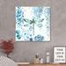 August Grove® 'Wisteria & Dragonfly IV' by Tre Sorelle Studios - Wrapped Canvas Painting Print Canvas in Blue/White | 30 H x 30 W x 1.5 D in | Wayfair