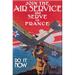 Buyenlarge Join the Air Service & Serve in France Vintage Advertisement on Wrapped Canvas in Blue/Brown/Red | 30 H x 20 W x 0.5 D in | Wayfair