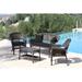 August Grove® Cecilton 4 Piece Rattan Sofa Seating Group w/ Cushions Synthetic Wicker/All - Weather Wicker/Wicker/Rattan in Black | Outdoor Furniture | Wayfair