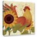 August Grove® 'Spice Roosters II' Painting Print on Wrapped Canvas in Green/Red/Yellow | 14 H x 14 W x 2 D in | Wayfair AGTG5322 43591386