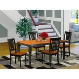 August Grove® Cleobury 5 - Piece Butterfly Leaf Rubberwood Solid Wood Dining Set Wood in Brown | 30 H in | Wayfair AGTG6514 44326790