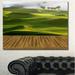Design Art Golf Course w/ Wooden Path - Wrapped Canvas Photograph Print Metal in Brown/Green | 30 H x 40 W x 1 D in | Wayfair PT15332-40-30