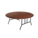 Circular Folding Table Wood/Metal in Black/Brown AmTab Manufacturing Corporation | 29" H x 72" W x 72" D | Wayfair R72PA