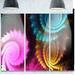 Design Art 'Color Swirl Fractal Abstract Background' 3 Piece Graphic Art on Metal Set Canvas | 28 H x 36 W x 1 D in | Wayfair MT14889-3P