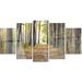 Design Art 'Pathway in Autumn Pine Forest' 5 Piece Photographic Print on Metal Set Canvas in Brown/Green | 32 H x 60 W x 1 D in | Wayfair