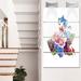 Design Art 'Vintage Floral Watercolor' 4 Piece Painting Print on Metal Set Canvas in Blue | 48 H x 28 W x 1 D in | Wayfair MT13302-271V