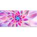 Design Art 'Huge Pink Blue Fractal Flower' Graphic Art Print Multi-Piece Image on Canvas in Indigo/Pink | 28 H x 60 W x 1 D in | Wayfair