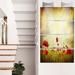 Design Art ' Poppies on Grunge Background' 4 Piece Photographic Print on Metal Set Canvas in Red | 48 H x 28 W x 1 D in | Wayfair MT12992-271V