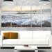 Design Art 'Troubled Sunset Sea Waves' 5 Piece Photographic Print on Metal Set Canvas in White | 28 H x 60 W x 1 D in | Wayfair MT13060-401