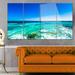 Design Art 'Seashore w/ Clear Water & Sky' 4 Piece Photographic Print on Metal Set Canvas in Blue | 28 H x 48 W x 1 D in | Wayfair MT14065-271