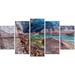 Design Art 'Stylish & Colorful Glacier Cave' 5 Piece Photographic Print on Set 32.0 H x 60.0 W x 1.0 D in Canvas in Brown | 32" H x 60" W | Wayfair