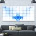 Design Art 'Bat Outline on Radar Screen' Graphic Art on Wrapped Canvas in Blue/White | 28 H x 60 W x 1.5 D in | Wayfair PT16063-60-28