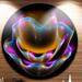 Design Art 'Colorful Fractal Flower in Dark' Graphic Art Print on Metal in Brown | 38 H x 38 W x 1 D in | Wayfair MT8678-C36