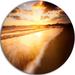 Design Art 'Amazing Sunrise Over Australian Beach' Photographic Print on 36.0 H x 36.0 W x 1.0 D in white in Brown;gold | 36" H x 36" W | Wayfair