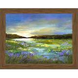 Canora Grey Radiant Evening Framed Painting Print Paper, Wood in Blue/Green | 29.5 H x 37.5 W x 1 D in | Wayfair 0C24AA2D7C24438CB13FA2F9967C79C6