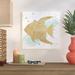 Highland Dunes 'Silver Sea Life Aqua Fish' Graphic Art Print on Canvas in White | 36 H x 36 W x 2 D in | Wayfair BAYI7646 38026300