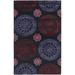 Indigo/Red 126 x 93 x 0.75 in Indoor Area Rug - Dakota Fields Hunnewell Red Area Rug Viscose/Wool | 126 H x 93 W x 0.75 D in | Wayfair