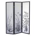 Dakota Fields Whitchurch Scenery 3 Panel Room Divider Wood in Brown/Gray | 70 H x 50 W x 10 D in | Wayfair BLMT7269 42622549