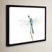 August Grove® 'Blue Dragonfly' Framed Graphic Art Canvas, Cotton in White | 36 H x 48 W x 2 D in | Wayfair BLMT3592 41788935