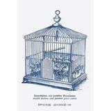 Buyenlarge Ornate Bird Cage E Graphic Art in Blue | 66 H x 44 W x 1.5 D in | Wayfair 0-587-05045-4C4466