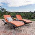 Brayden Studio® Hans Cagliari Wicker Chaise Lounge Set w/ Cushion Wicker/Rattan | 15.75 H x 27.5 W x 79.25 D in | Outdoor Furniture | Wayfair