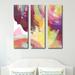 Brayden Studio® 'Abstract Pink' Graphic Print Multi-Piece Image on Canvas in Brown/Pink/Yellow | 46 H x 53 W x 1.5 D in | Wayfair BRAY6820 39328625