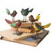 Bungalow Rose Birds 5 Piece Figurine Set Metal in Brown/Green/Yellow | 3.54 H x 3.94 W x 1.97 D in | Wayfair BNRS6538 40010250