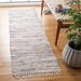 White 27 x 0.25 in Area Rug - Bungalow Rose Conner Striped Handmade Cotton Ivory/Multi Area Rug Cotton | 27 W x 0.25 D in | Wayfair