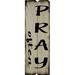 Boulder Innovations 'Pray Often' Textual Art on Plaque Wood in Black/Brown/Green | 36 H x 12 W in | Wayfair 17024.002